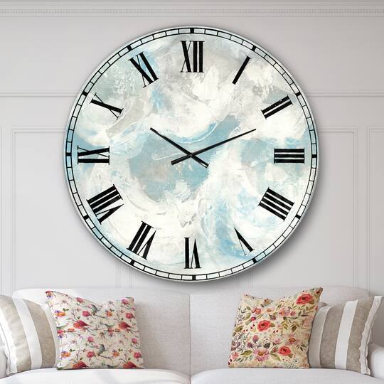 Designart Pale Blue Shade IV Wall Clock